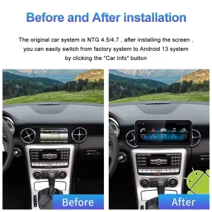 Mercedes-Benz SLK W171 Android glavna jedinica 2008–2011 | 12,3″ 3 Nadogradite svoju Mercedes SLK W171 Android glavnu jedinicu za modele 2008.–2011. NTG4.5 s 8-jezgrenim procesorom, 4+64 GB ili 6+128 GB, 12,3″ IPS zaslonom, DSP-om, bežičnim CarPlayem i Android Auto.