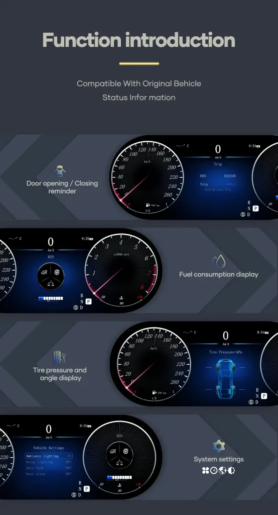 Digitalna instrumentna ploča za Mercedes ML/GL 2005–2010 | 12,3″ CarPlay, Android Auto