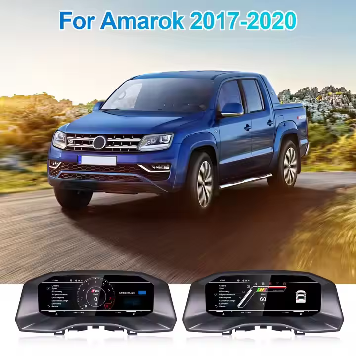 Digitalna instrumentna ploča Volkswagen Amarok 2017–2020, prednji pogled, 12,3-inčni IPS LCD