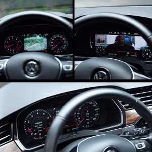 Volkswagen VW Tiguan Digital Cluster 2009-2017 for Mk1 Type 5N LCD Dash 4 Instalirana digitalna instrumentna ploča Volkswagen Tiguan 2009–2017 12.3-inch s prikazom punog LCD sučelja
