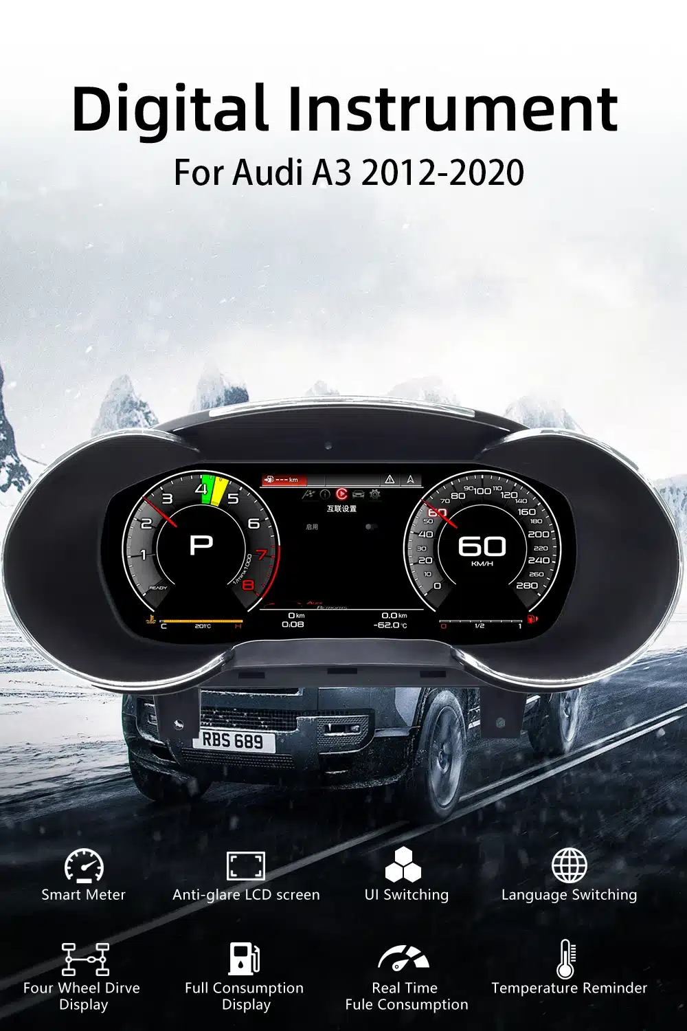 Audi A3 8P digitalna instrumentna ploča
