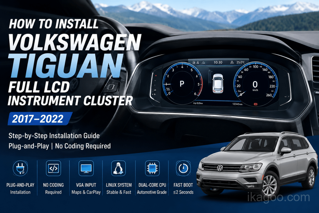 Kako instalirati kompletnu LCD instrumentnu ploču za Volkswagen Tiguan 2017–2022