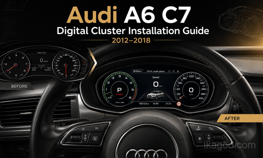 Kako instalirati digitalnu instrumentnu ploču za Audi A6 C7 (2012-2018)