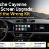 Porsche Cayenne 2018-2023, ugrađena nadogradnja s dvostrukim zaslonima, unutrašnjost