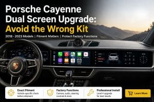 Porsche Cayenne 2018-2023, ugrađena nadogradnja s dvostrukim zaslonima, unutrašnjost